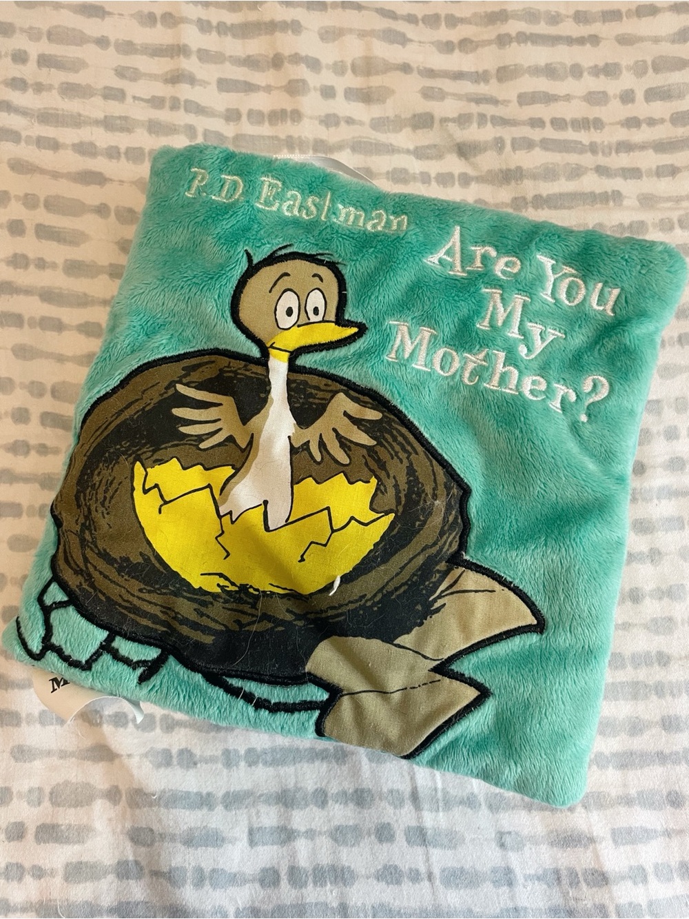 Dr. Seuss "Are You My Mother?" Teal Plush Story Pillow